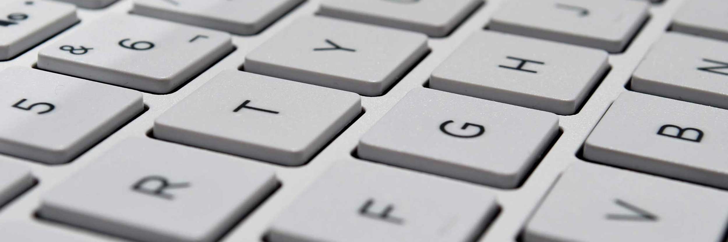 A closeup of a computer keyboard